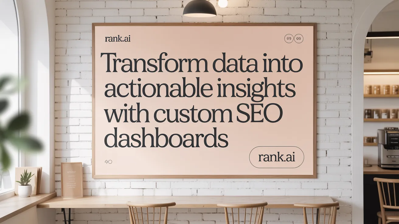 Transform Data into Actionable Insights with Custom SEO Dashboards