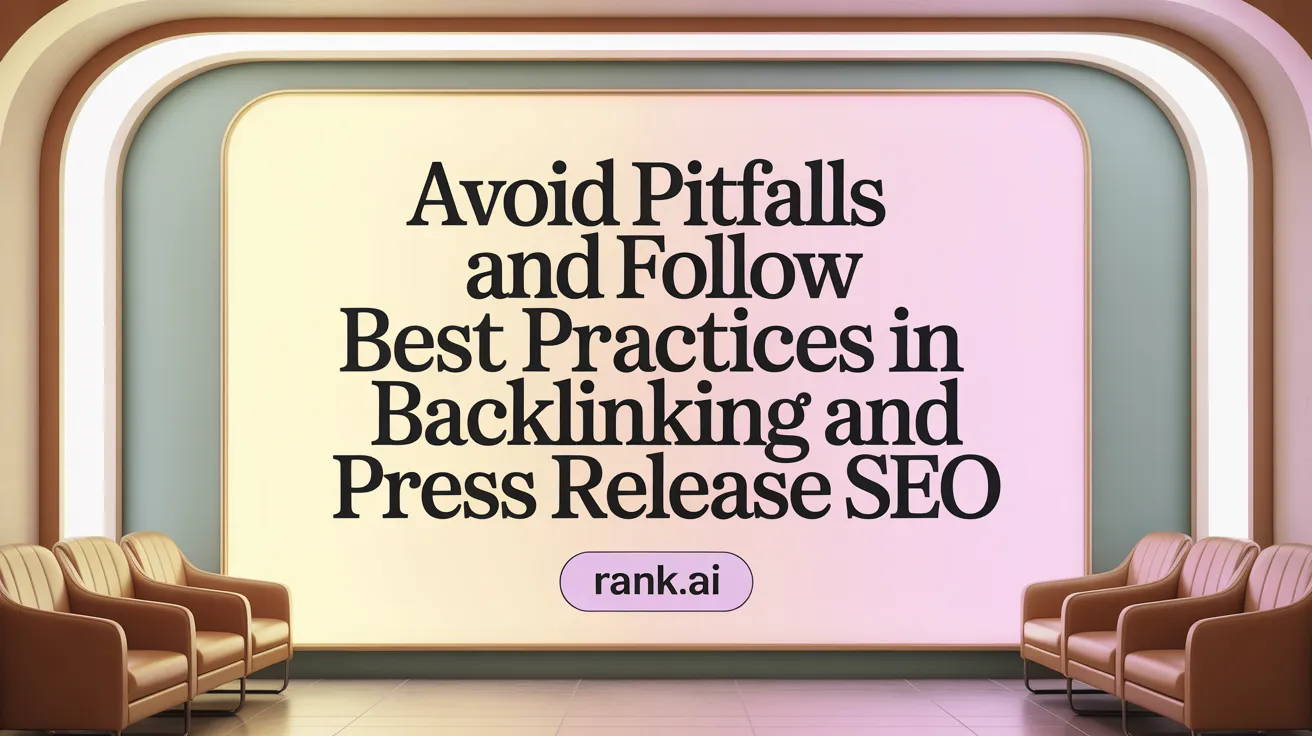 Avoid Pitfalls and Follow Best Practices in Backlinking and Press Release SEO