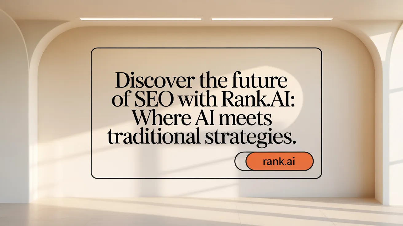 Discover the Future of SEO with Rank.ai: Where AI Meets Traditional Strategies