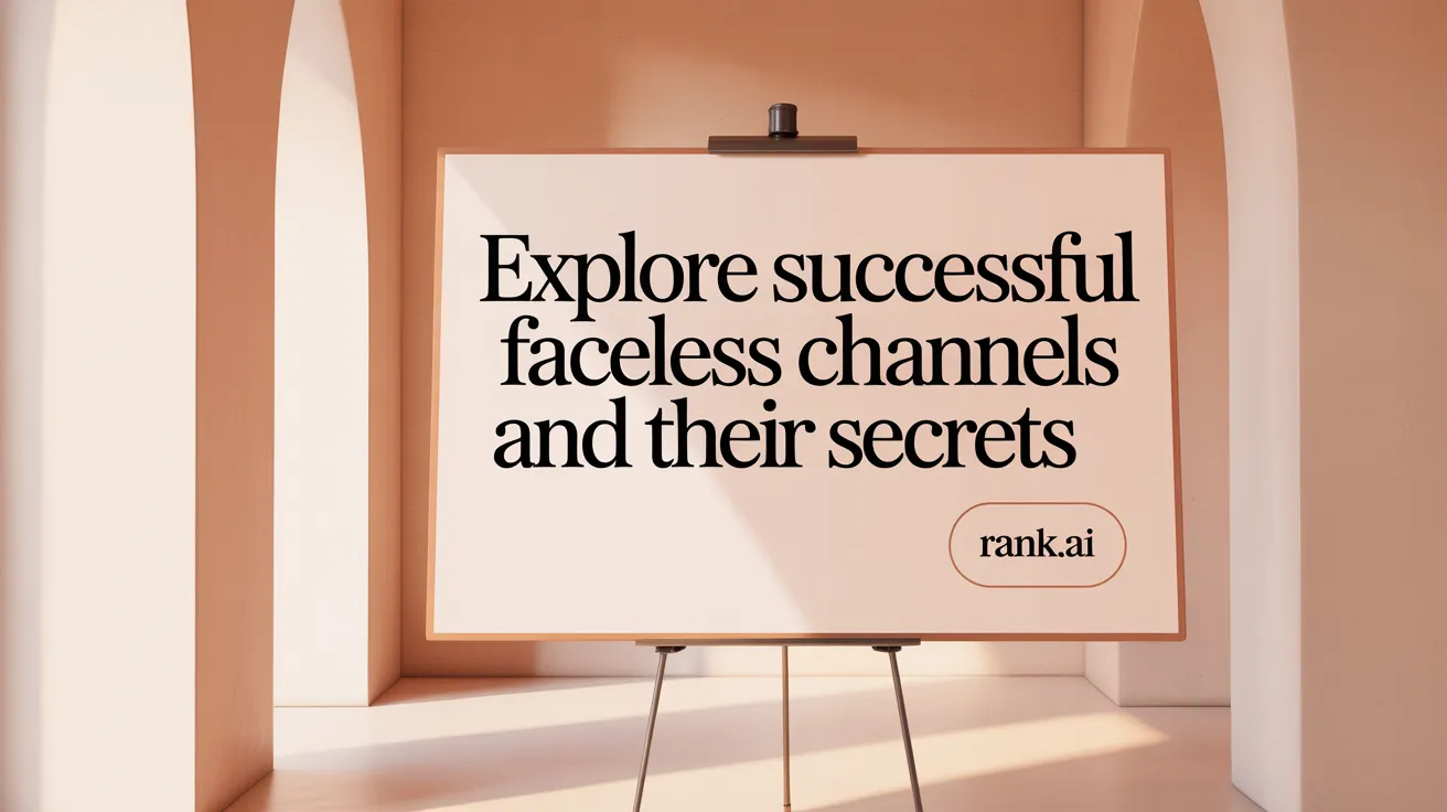 Explore Successful Faceless Channels and Their Secrets