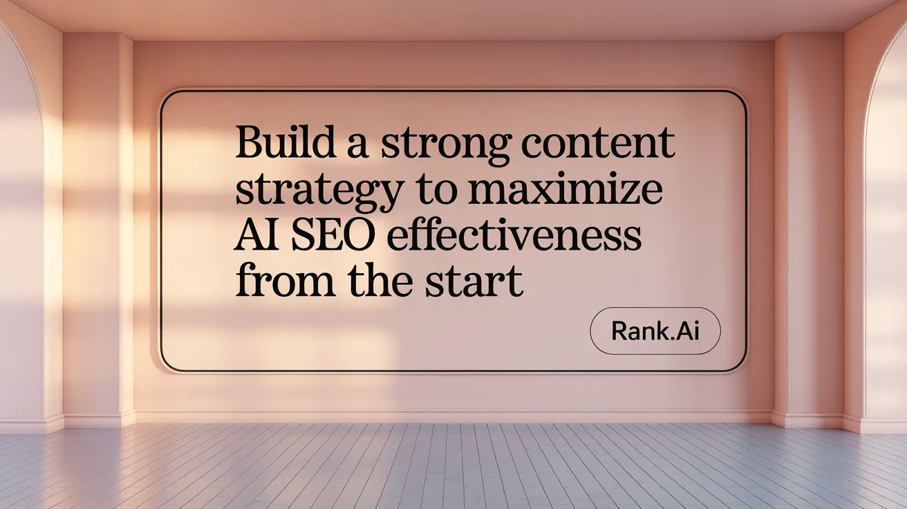 Build a strong content strategy to maximize AI SEO effectiveness from the start