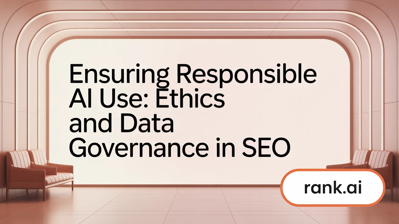 Ensuring Responsible AI Use: Ethics and Data Governance in SEO