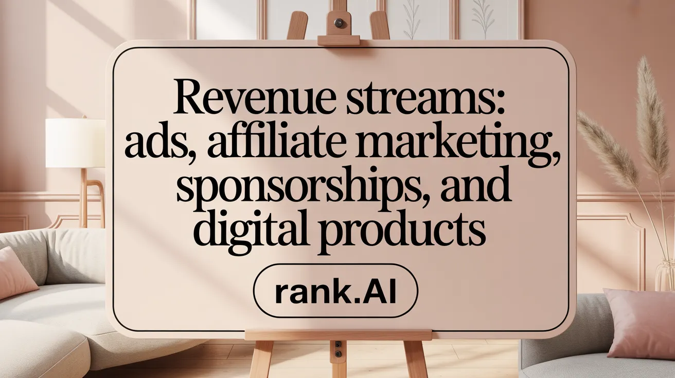 Revenue Streams: Ads, Affiliate Marketing, Sponsorships, and Digital Products
