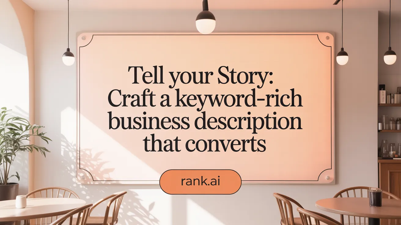 Tell Your Story: Craft a Keyword-Rich Business Description That Converts