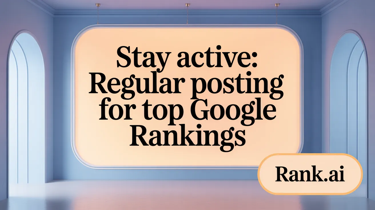 Stay Active: Regular Posting for Top Google Rankings