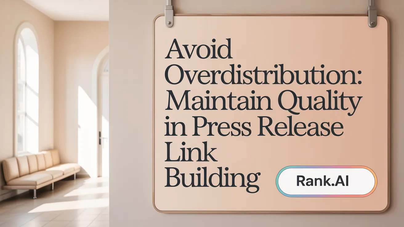 Avoid Overdistribution: Maintain Quality in Press Release Link Building