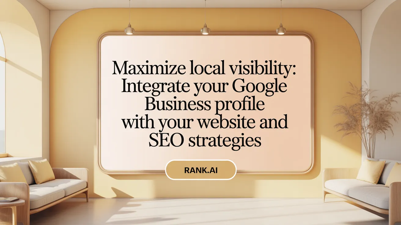 Maximize Local Visibility: Integrate Your Google Business Profile with Your Website and SEO Strategies