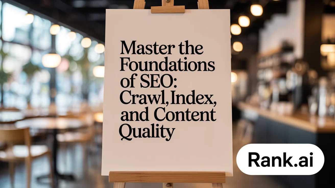 Master the Foundations of SEO: Crawl, Index, and Content Quality