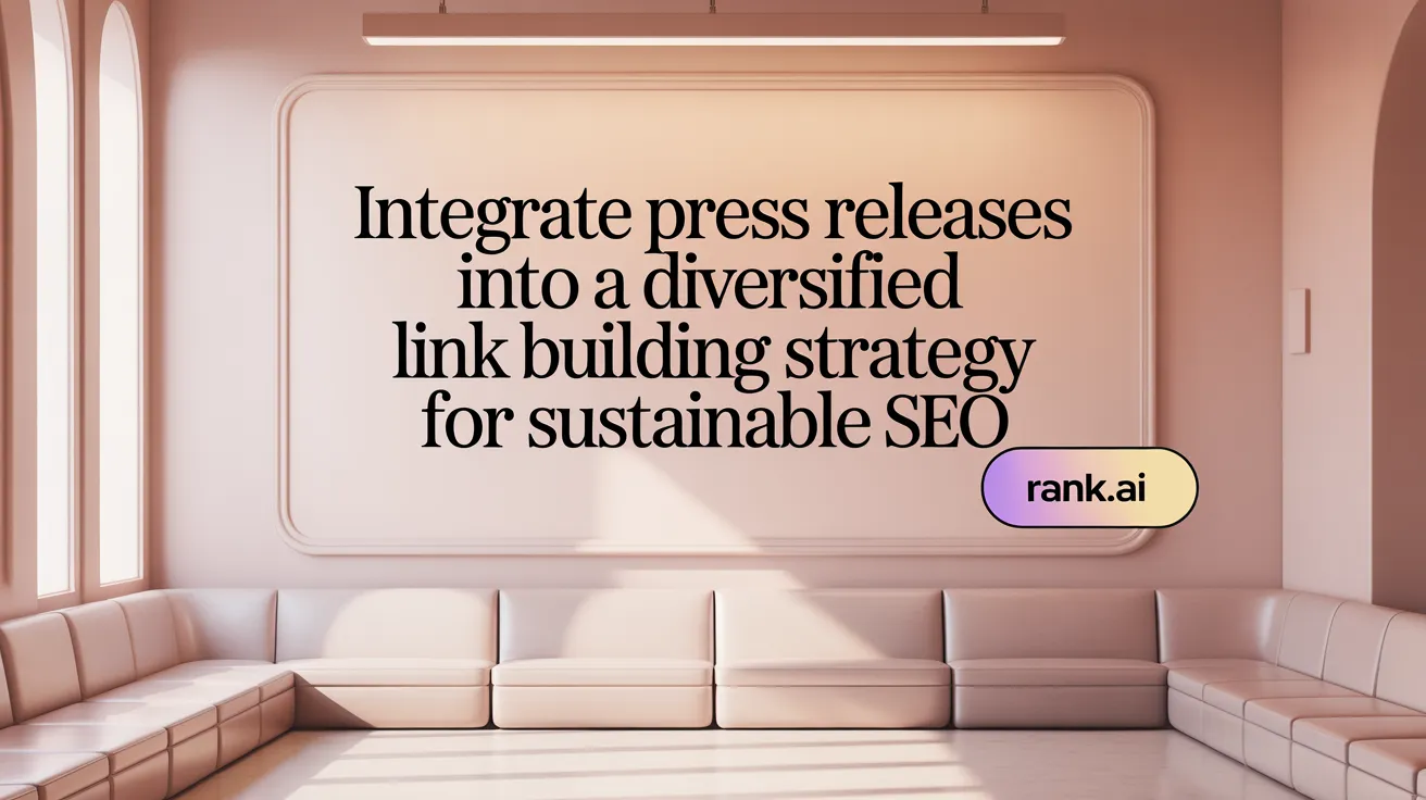 Integrate Press Releases into a Diversified Link Building Strategy for Sustainable SEO