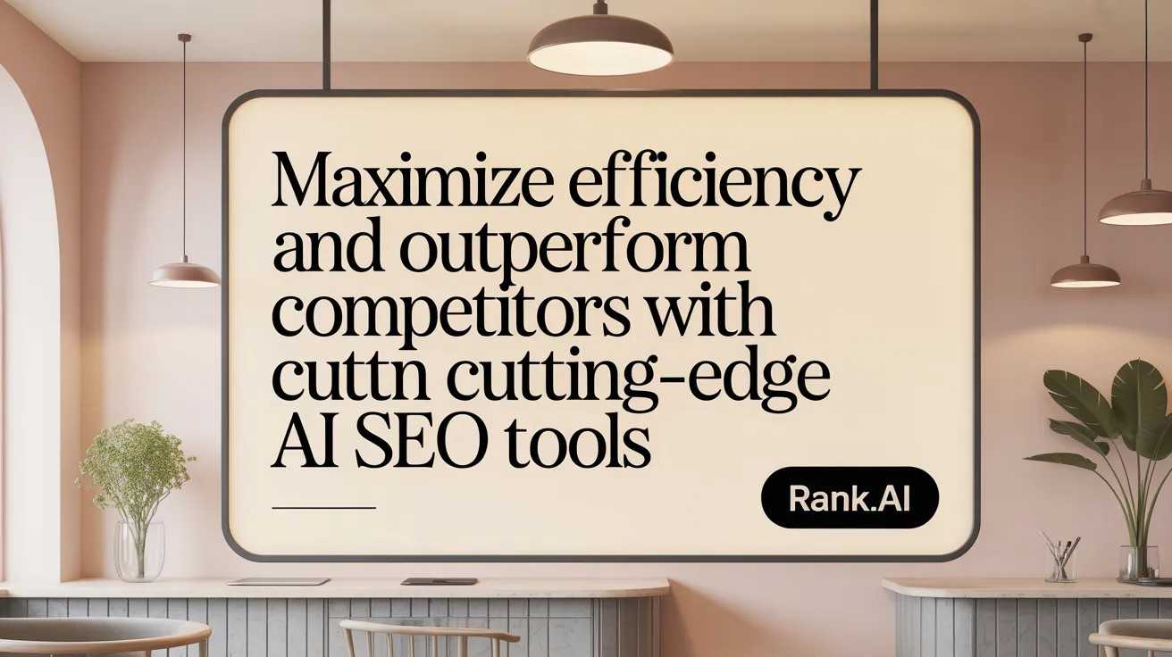 Maximize Efficiency and Outperform Competitors with Cutting-Edge AI SEO Tools