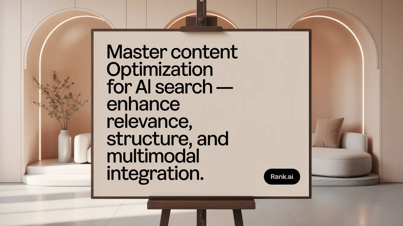 Master content optimization for AI search — enhance relevance, structure, and multimodal integration.