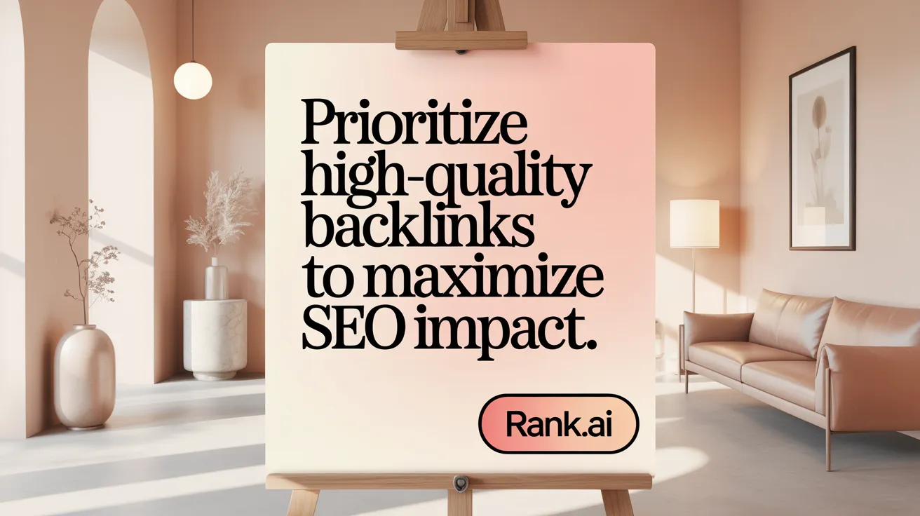 Prioritize High-Quality Backlinks to Maximize SEO Impact