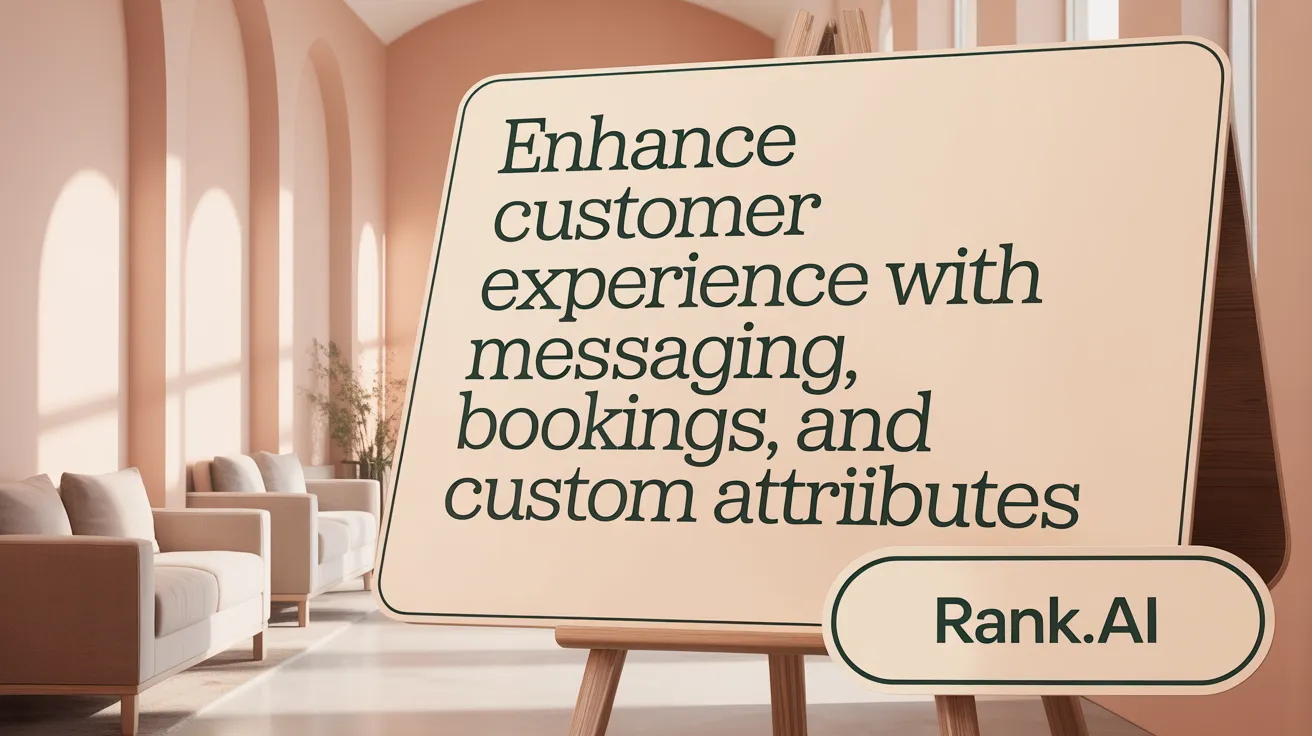 Enhance Customer Experience with Messaging, Bookings, and Custom Attributes