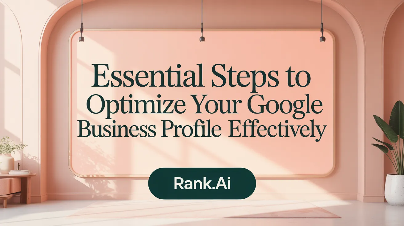 Essential Steps to Optimize Your Google Business Profile Effectively