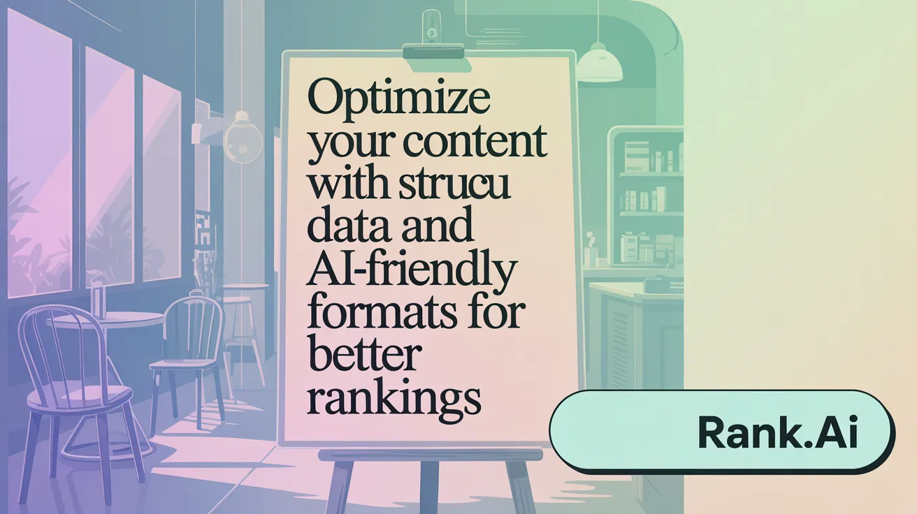 Optimize your content with structured data and AI-friendly formats for better rankings