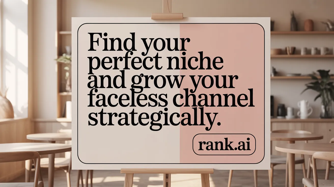 Find Your Perfect Niche and Grow Your Faceless Channel Strategically
