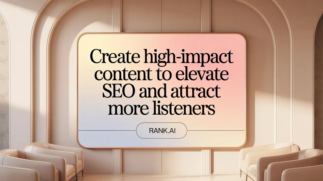 Create High-Impact Content to Elevate SEO and Attract More Listeners