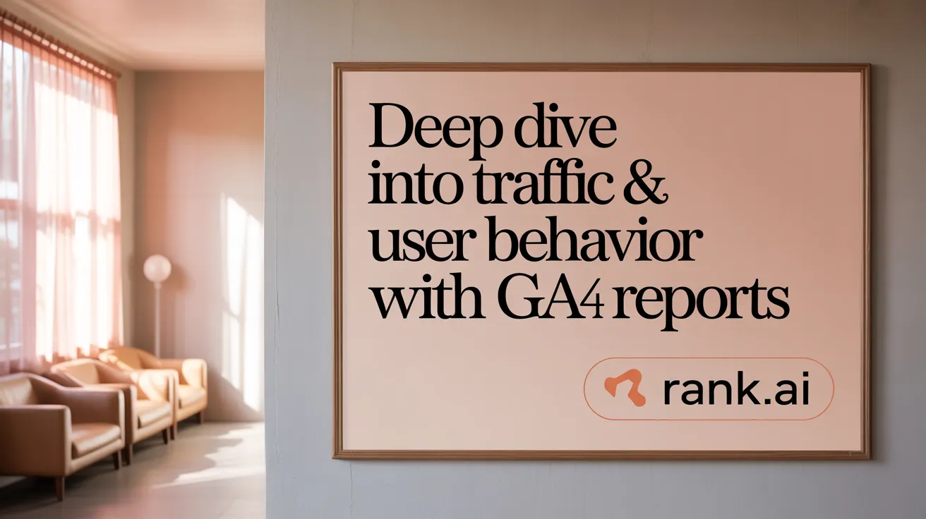 Deep Dive into Traffic &amp; User Behavior with GA4 Reports