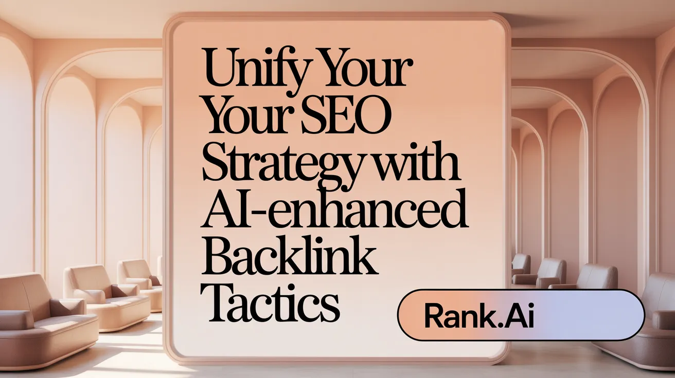 Unify Your SEO Strategy with AI-Enhanced Backlink Tactics