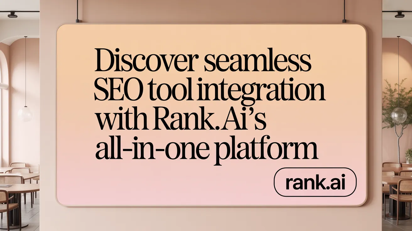 Discover Seamless SEO Tool Integration with Rank.ai’s All-in-One Platform