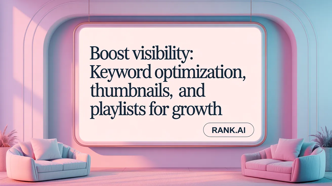 Boost Visibility: Keyword Optimization, Thumbnails, and Playlists for Growth