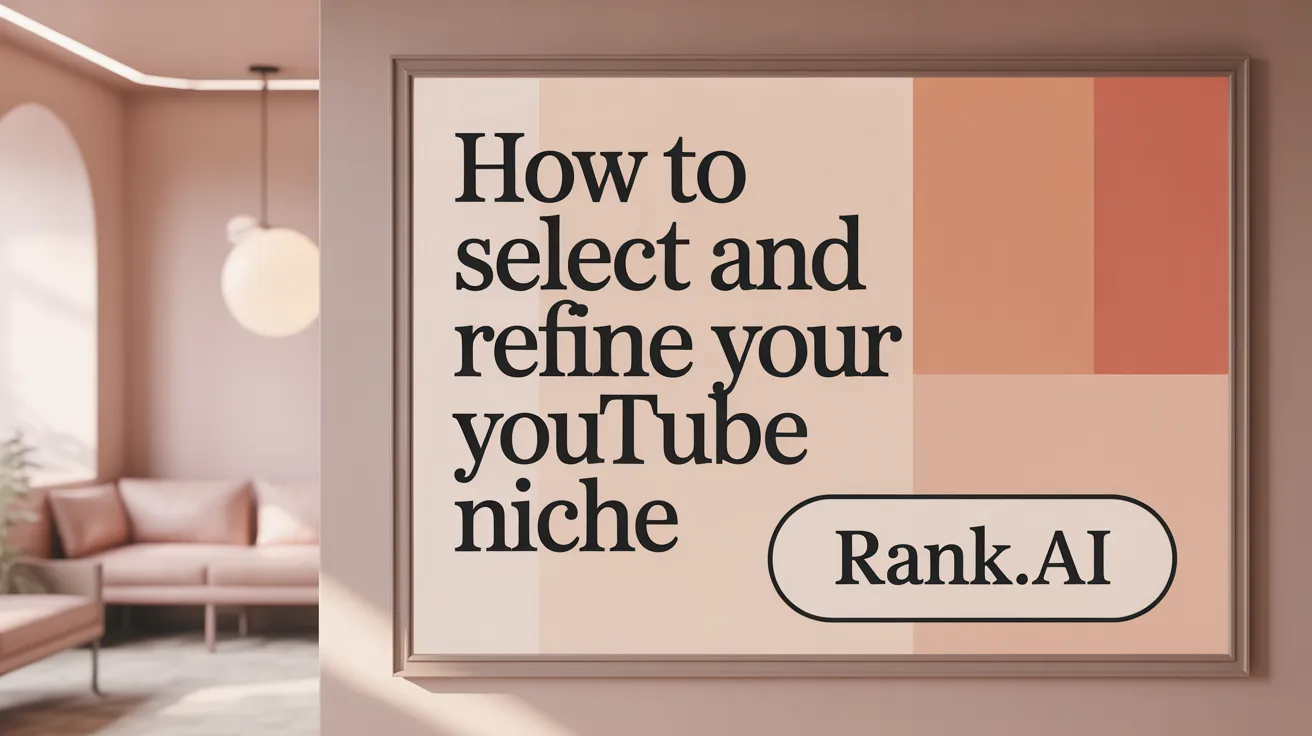 How to Select and Refine Your YouTube Niche