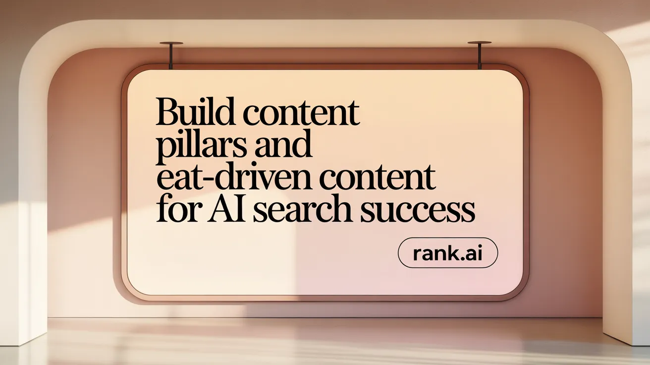 Build Content Pillars and EAT-Driven Content for AI Search Success