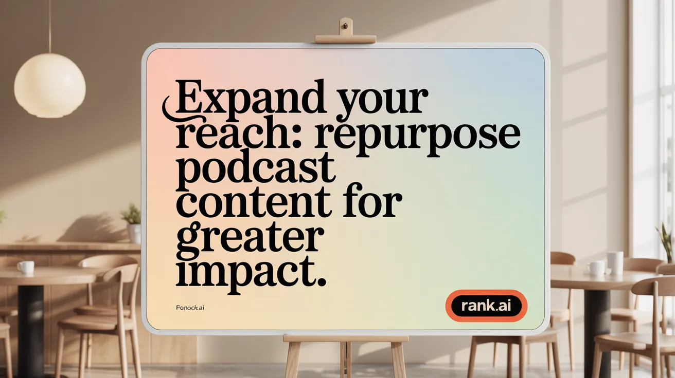 Expand Your Reach: Repurpose Podcast Content for Greater Impact.