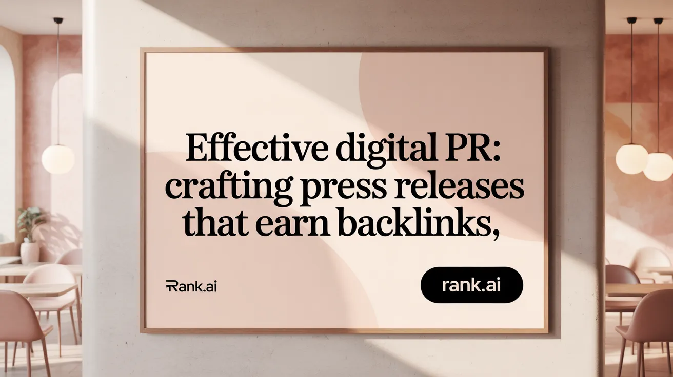 Effective Digital PR: Crafting Press Releases That Earn Backlinks