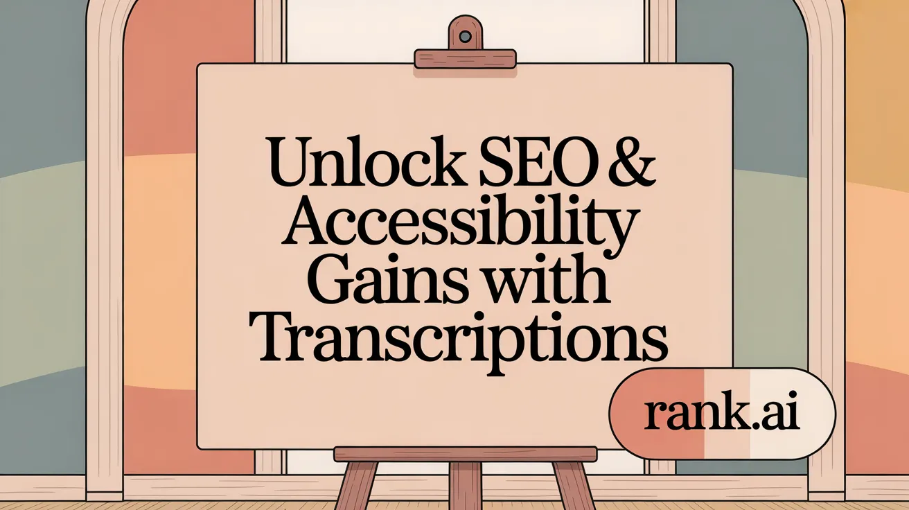 Unlock SEO &amp; Accessibility Gains with Transcriptions