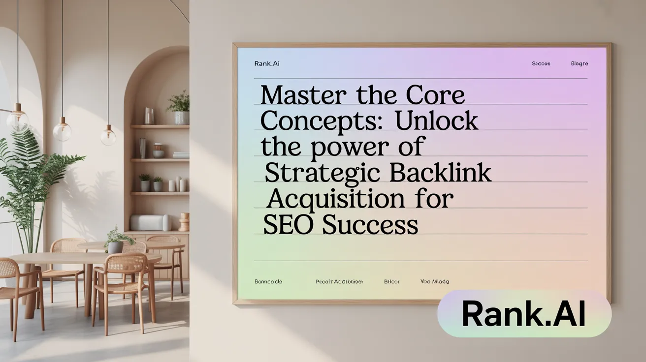 Master the Core Concepts: Unlock the Power of Strategic Backlink Acquisition for SEO Success