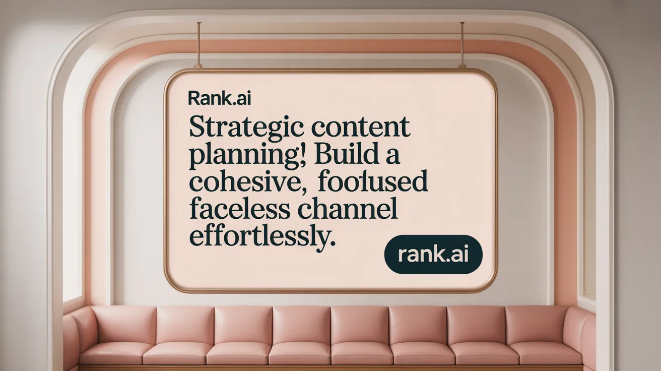 Strategic Content Planning! Build a cohesive, audience-focused faceless channel effortlessly.
