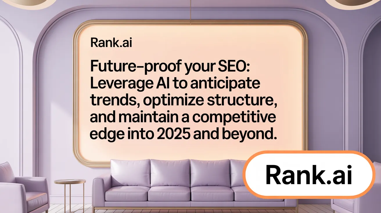 Future-Proof Your SEO: Leverage AI to anticipate trends, optimize structure, and maintain a competitive edge into 2025 and beyond.