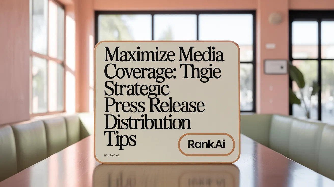 Maximize Media Coverage: Strategic Press Release Distribution Tips