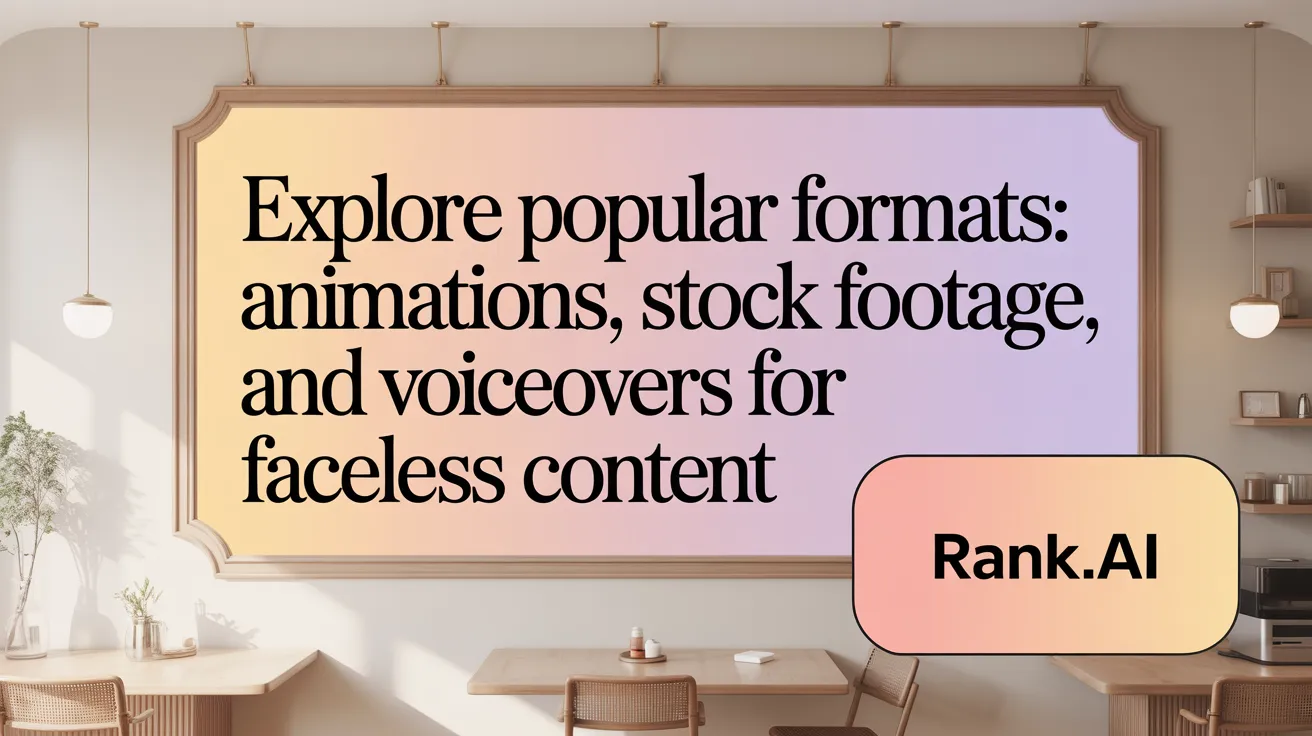 Explore Popular Formats: Animations, Stock Footage, and Voiceovers for Faceless Content