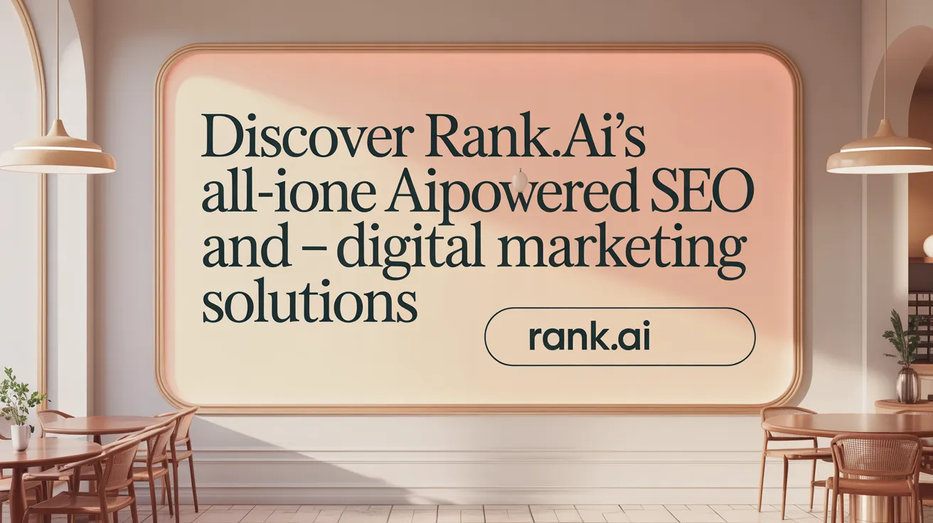 Discover Rank.ai’s All-in-One AI-Powered SEO and Digital Marketing Solutions