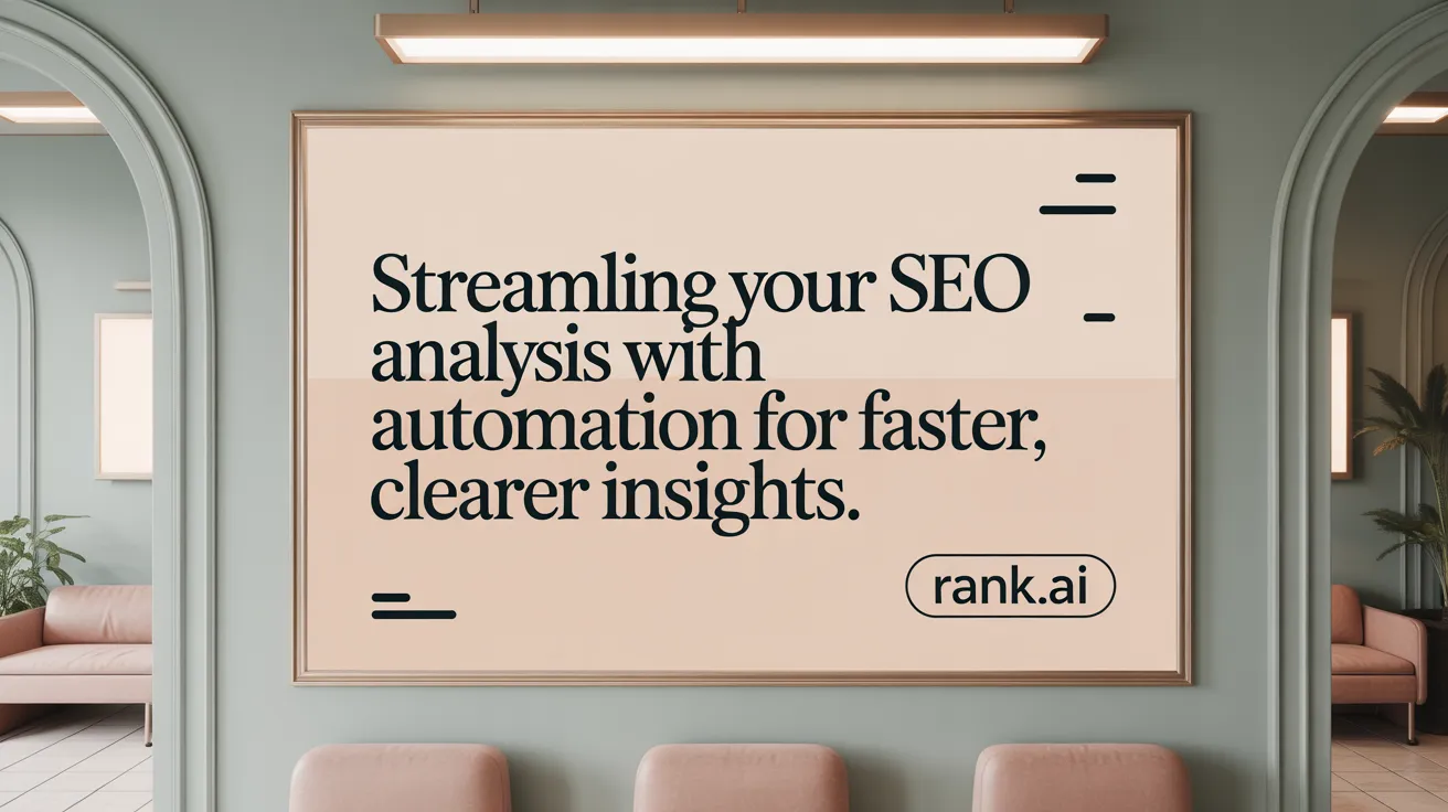 Streamline your SEO analysis with automation for faster, clearer insights.