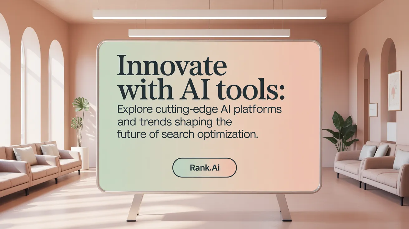 Innovate with AI Tools: Explore cutting-edge AI platforms and trends shaping the future of search optimization.