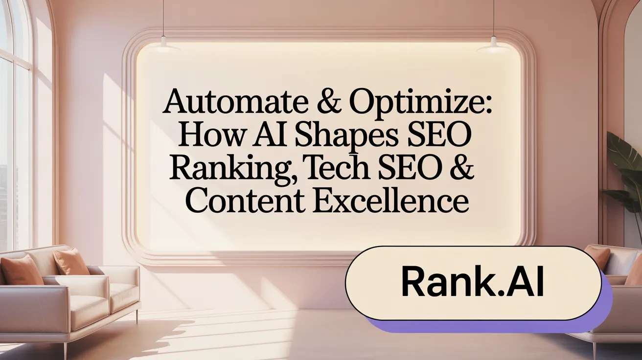 Automate &amp; Optimize: How AI Shapes SEO Ranking, Tech SEO &amp; Content Excellence