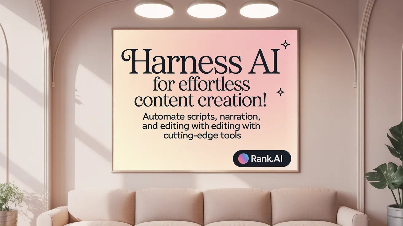 Harness AI for Effortless Content Creation! Automate scripts, narration, and editing with cutting-edge tools.