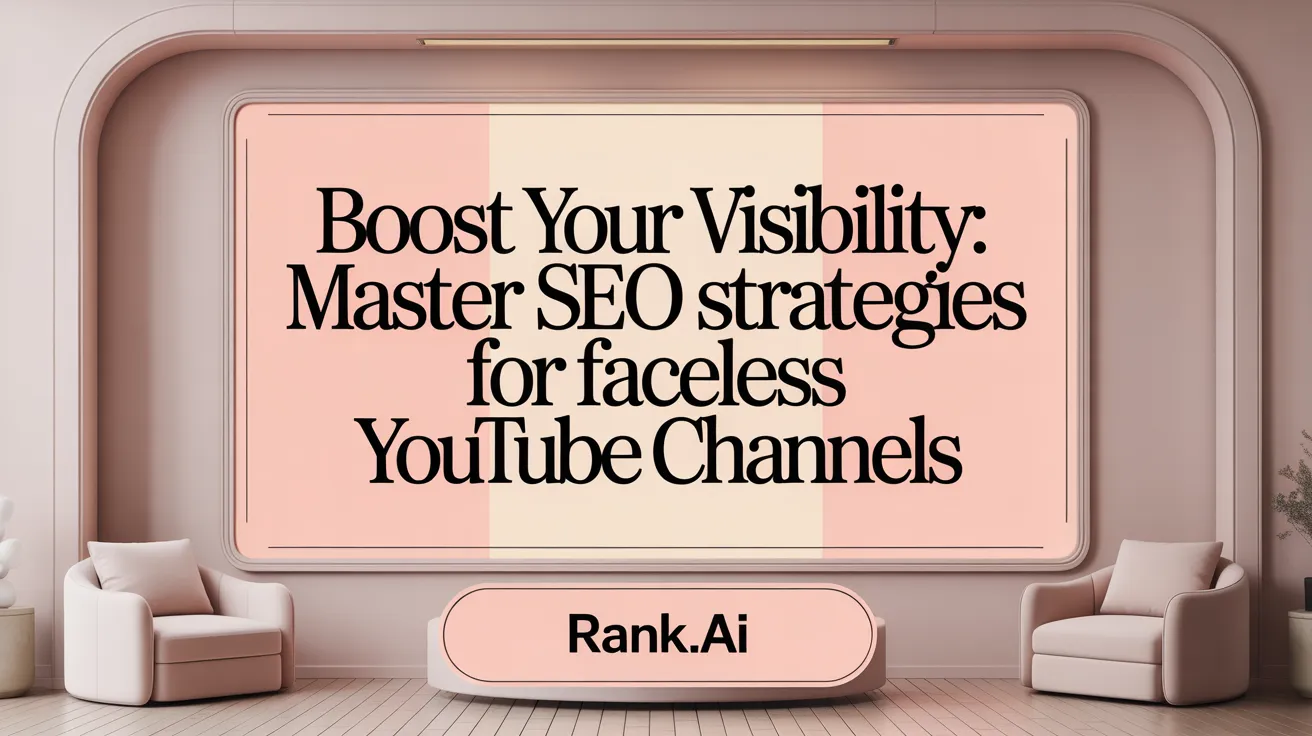 Boost Your Visibility: Master SEO Strategies for Faceless YouTube Channels