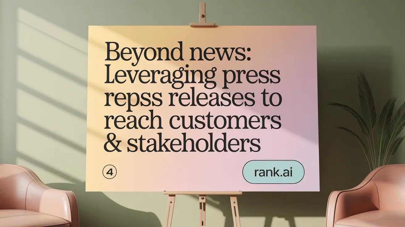 Beyond News: Leveraging Press Releases to Reach Customers &amp; Stakeholders