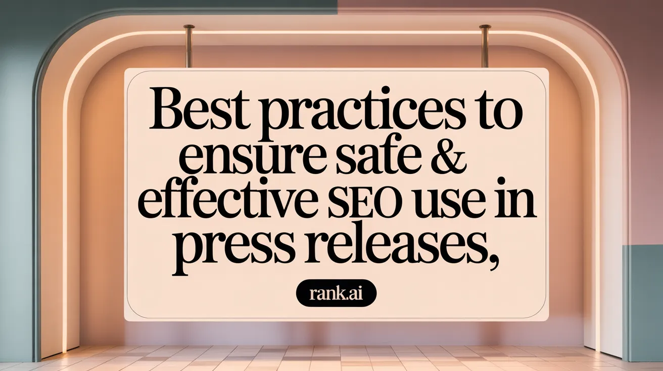 Best Practices to Ensure Safe &amp; Effective SEO Use in Press Releases