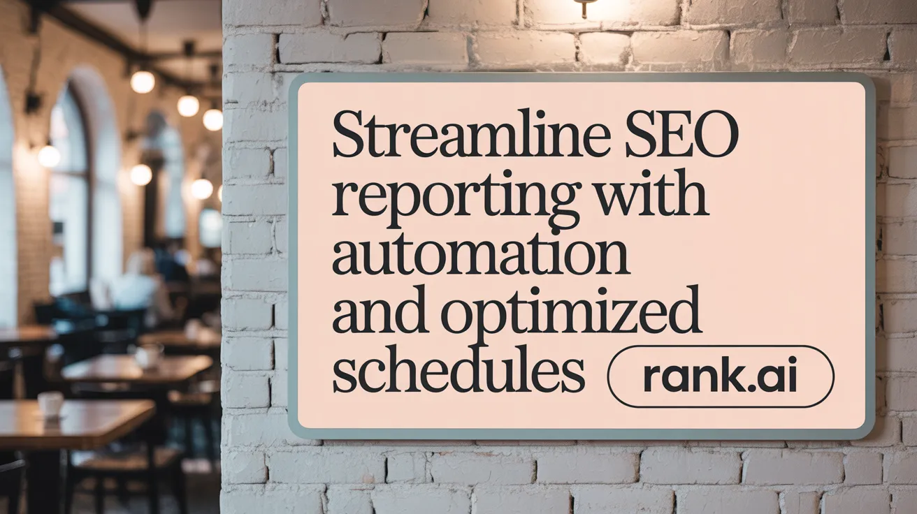 Streamline SEO Reporting with Automation and Optimized Schedules