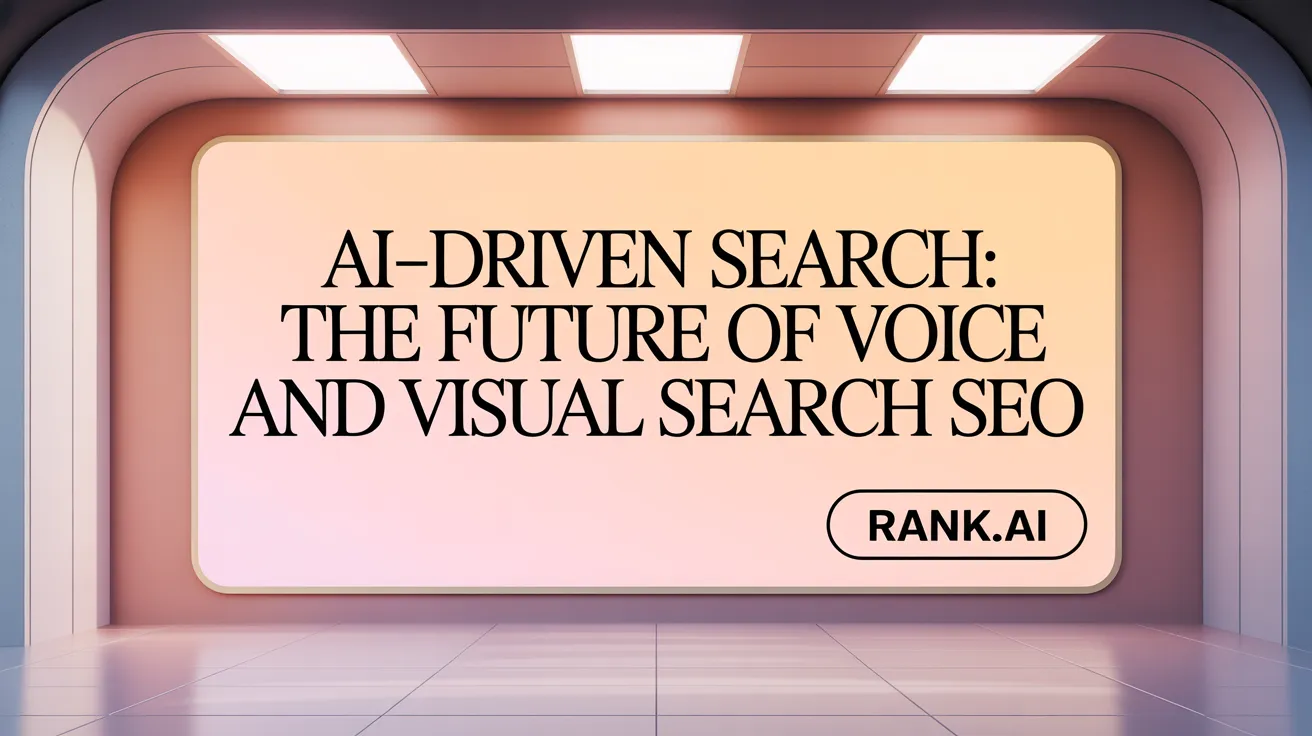 AI-Driven Search: The Future of Voice and Visual Search SEO