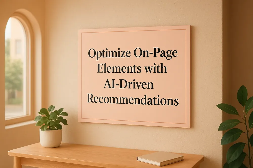 Optimize On-Page Elements with AI-Driven Recommendations