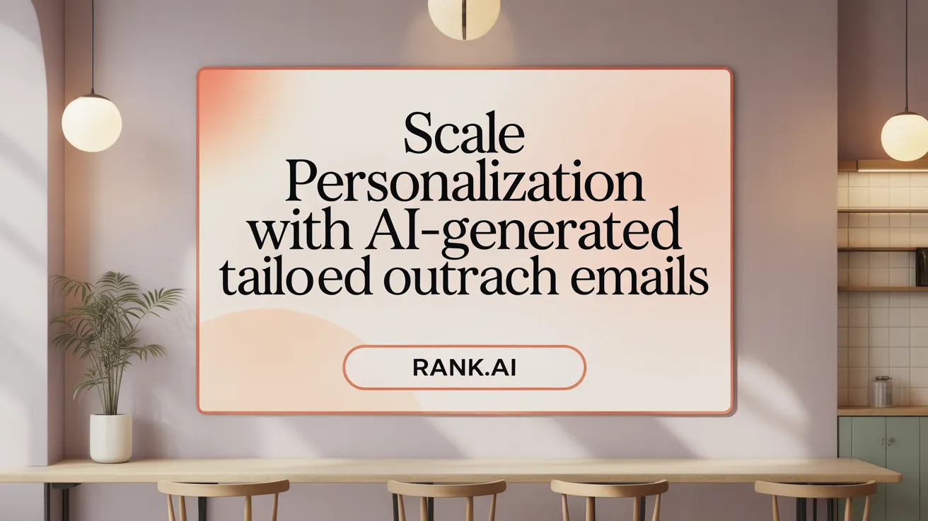 Scale Personalization with AI-Generated Tailored Outreach Emails