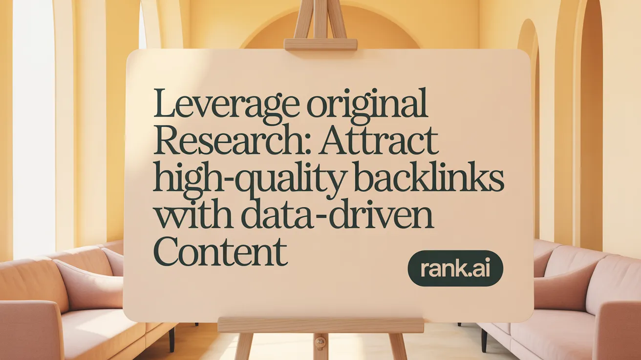 Leverage Original Research: Attract High-Quality Backlinks with Data-Driven Content