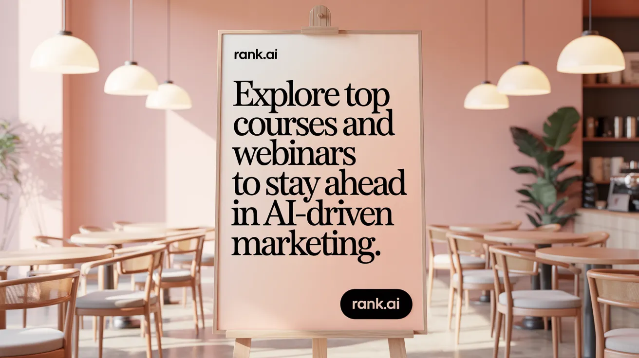 Explore top courses and webinars to stay ahead in AI-driven marketing.