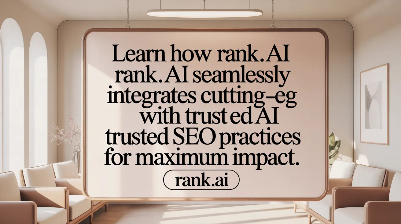 Learn how Rank.ai seamlessly integrates cutting-edge AI with trusted SEO practices for maximum impact.